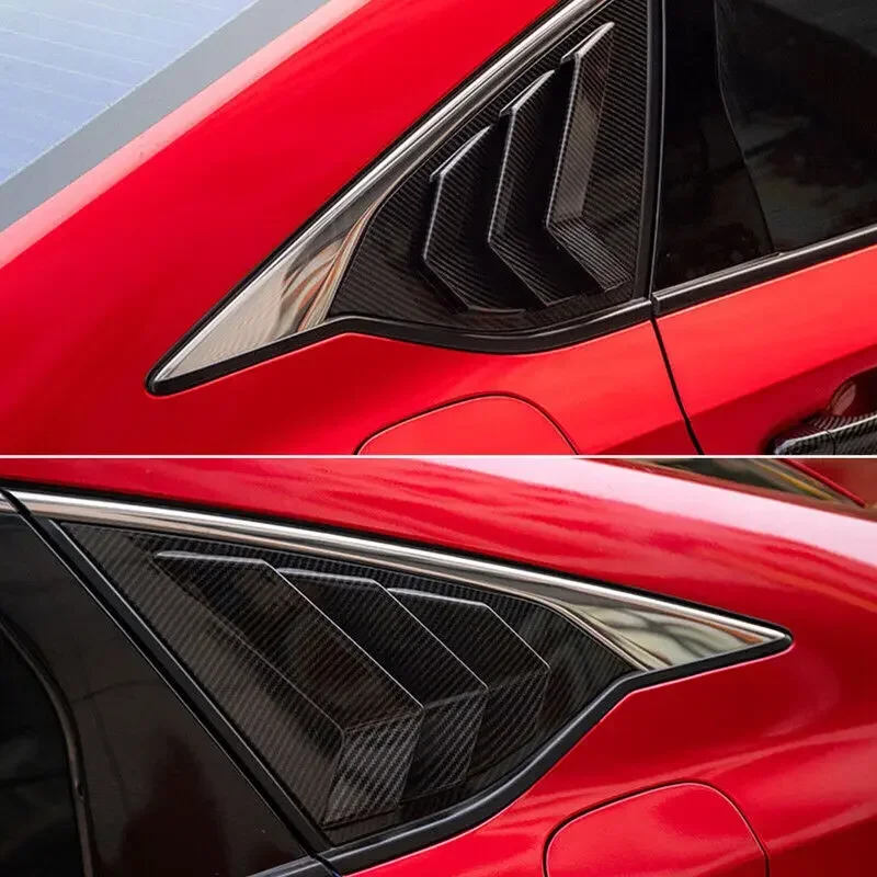 

Car Rear Louver Window Side Shutter Cover Trim Sticker Vent Scoop ABS Carbon Fiber Fit For Honda Accord 10th Gen 2018- 2020 2021