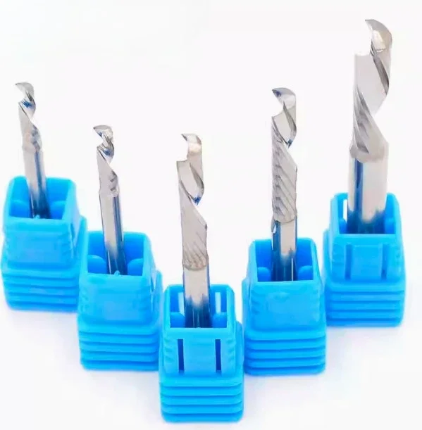 1Pc UP DOWN Compound Spiral Carbide Mill Tool Cutters - 3.175/4/6/8/10mm 3A Single Flute for Compression Wood End Mill Cutter