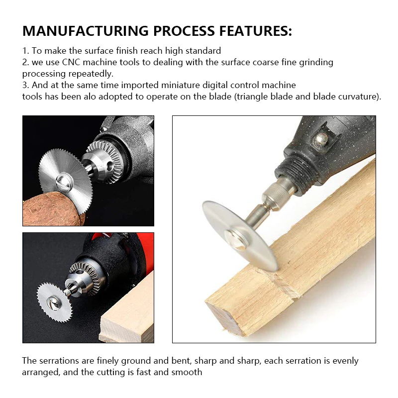 Imagem -04 - Xcan-hss Circular Saw Blade para Dremel Rotary Tool Metal Cutter Power Tool Grupo Discos de Corte de Madeira Broca Mandril Cut Off Saw