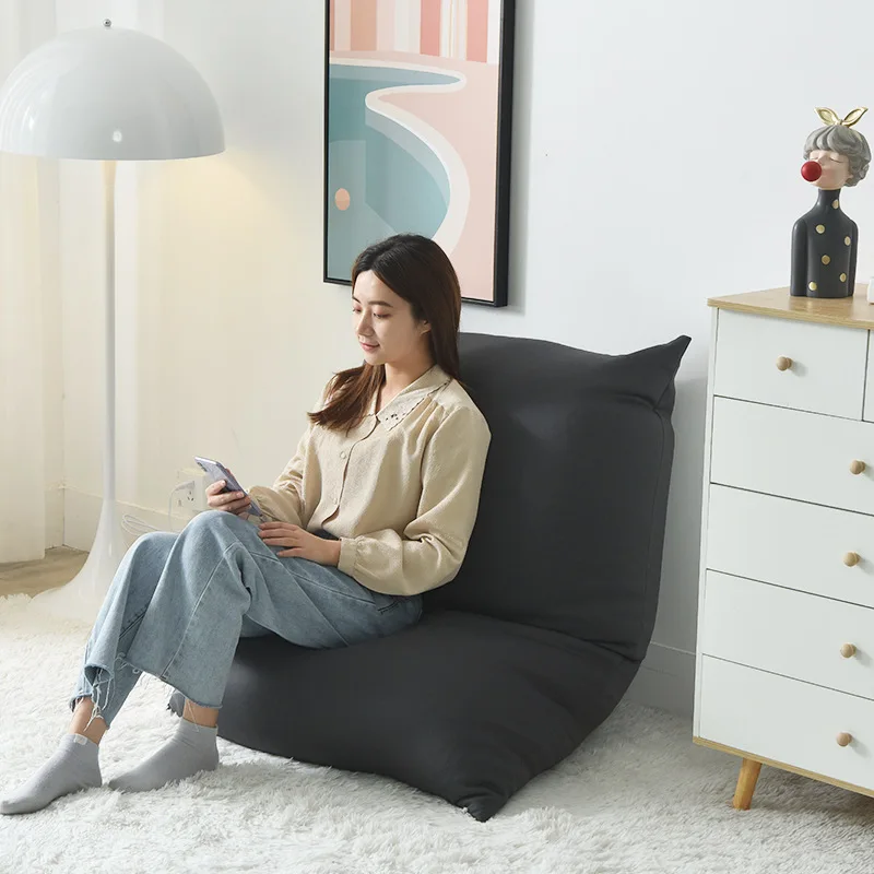 

Giant Rectangle Sofa Without Filler Bean Bag Chair Pouf Ottoman Envelope Floor Corner Seat Beanbag Only Cover