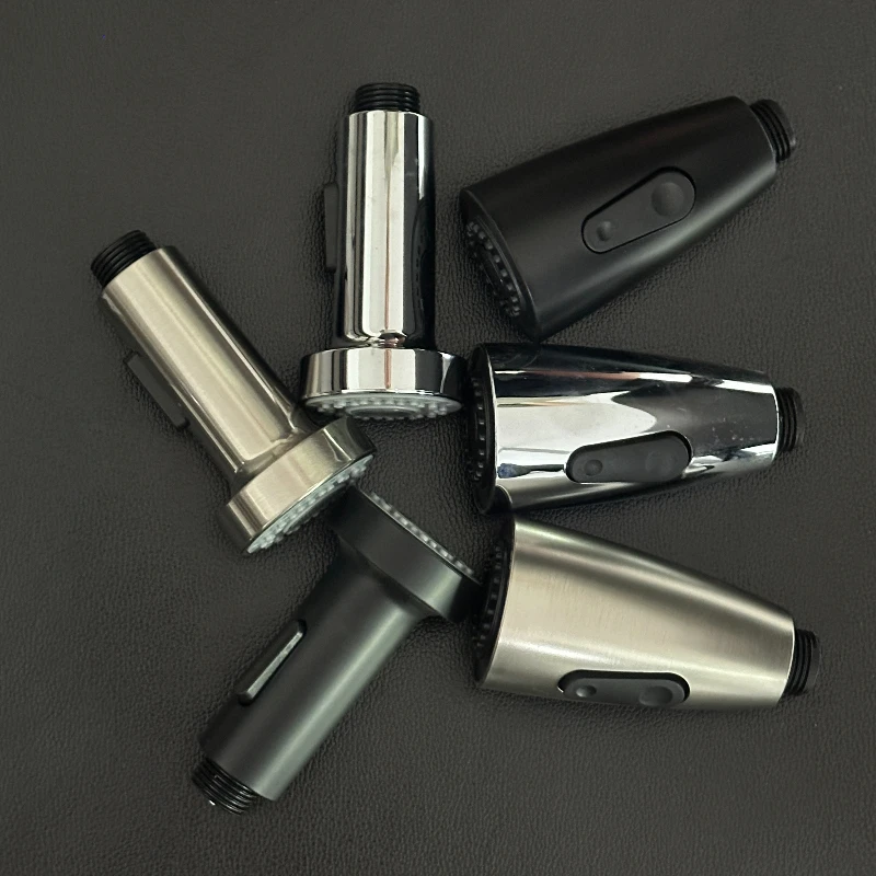 ABS Pull Out Spray Shower Head Sink Mixer Kitchen Spare Replacement Tap Sprayer Black Faucet Nozzle
