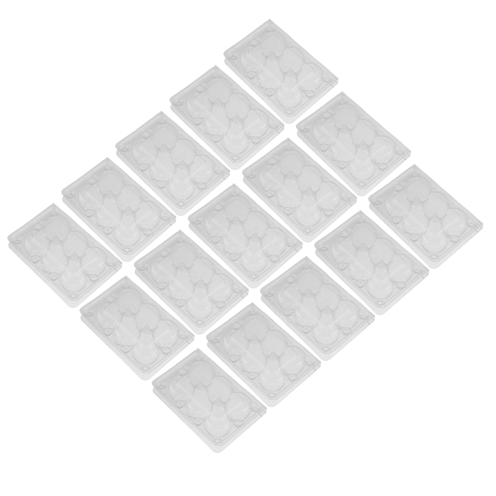

50 Pcs Quail Egg Boxes Clear Cartons Transparent PVC Material Reusable Container Storage Solution Fridge Camping Egg Holder