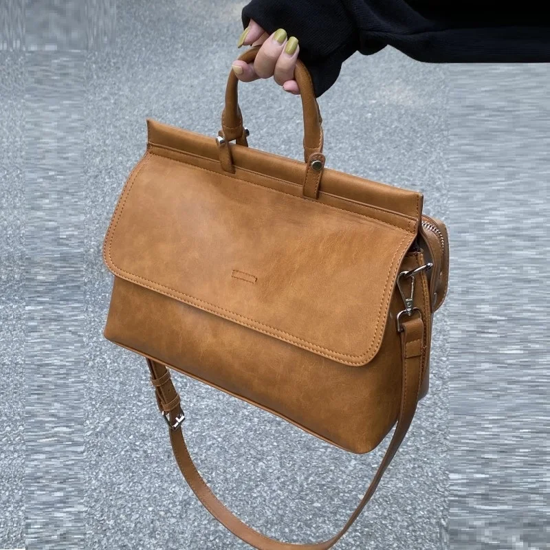 

Винтажная женская сумка из искусственной кожи, брендовая дизайнерская женская сумка через плечо, женские сумки-тоут, офисная сумка для отдыха