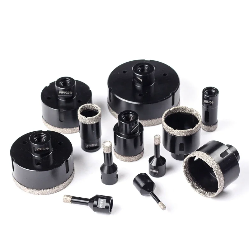 5-130mm M14 Filettatura A Secco Sottovuoto Marbrato Marmo Muratura Foro Sega Apri Punta di Perforazione Del Diamante Per Piastrelle di Ceramica Granito Marmo