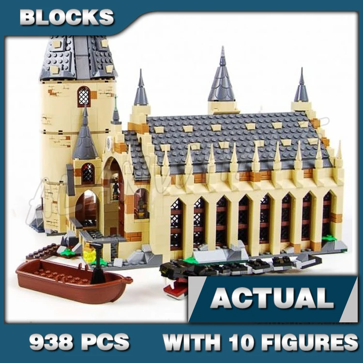 

938pcs Magical World of Wizards School Great Hall 4-level Tower Caslte Boat 11007 Building Blocks Toy Compatible With Model
