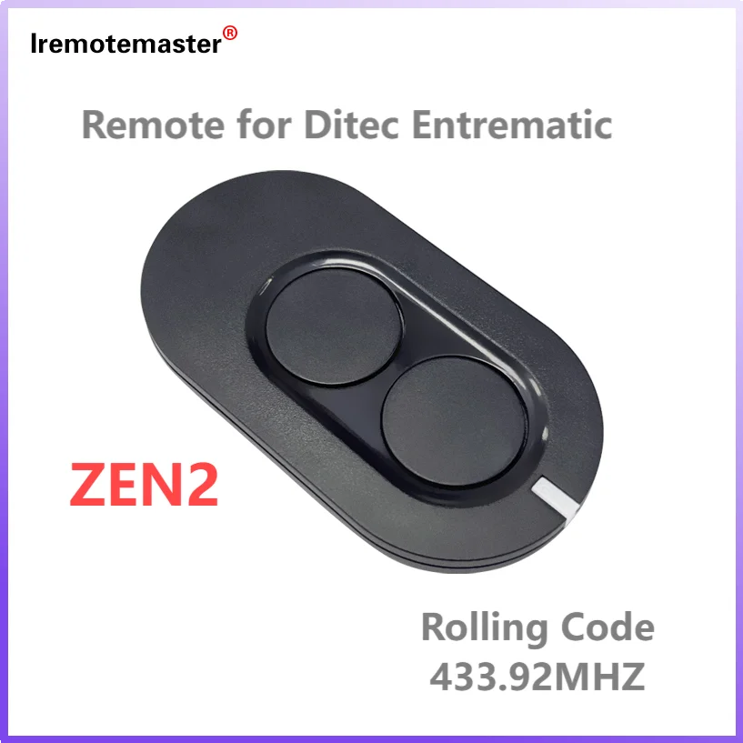 

NEW for DITEC Entrematic ZEN 2 ZEN4 ZEN2W ZEN4W Gol4 BIXLG4 BIXLP2 BIXLS2 Garage Door Remote Control 433MHz Rolling Code