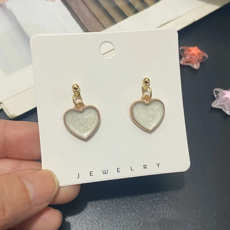 Jewelry Set for Girl Women Cute Romantic Love Heart Necklace Earrings Set Fashion Neck Jewelry Wholesale Dropshipping