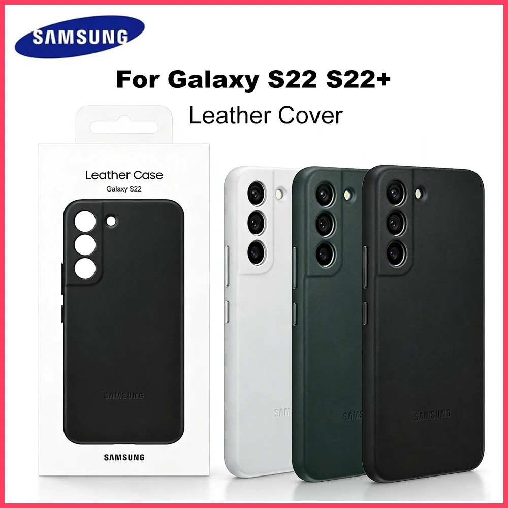 Original Samsung Leather Cover For S22 S22+ S22Plus High quality Leather Protective Case Shockproof