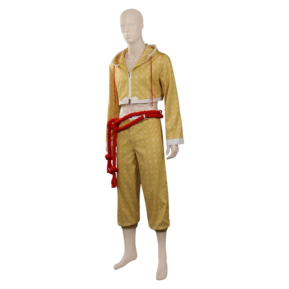 Streetfighter 6 Jamie Cosplay Costume Top Coat Pants Robes for Adult Men Fantasia Outfits Male Halloween Carnival Disguise Suit