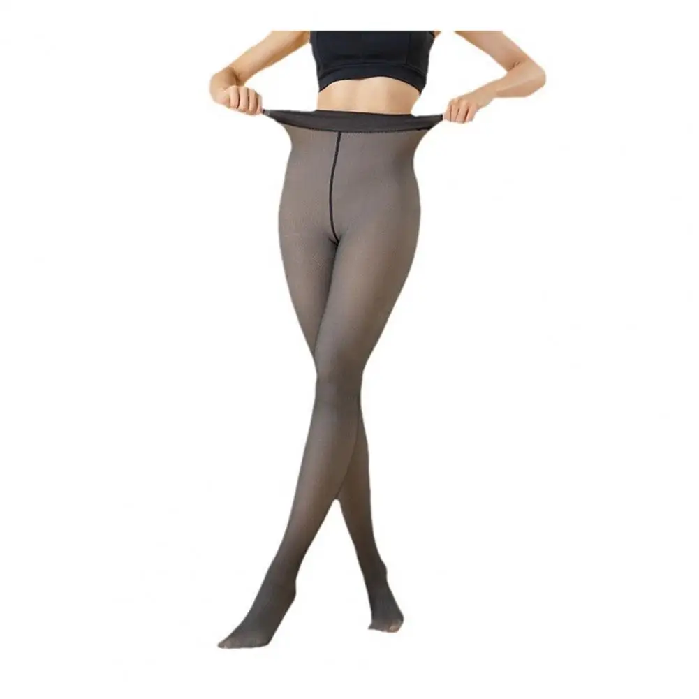 حجم طماق الشتاء عالية الخصر صوف مبطن الجوارب للنساء حجم كبير شير الدافئة جوارب طويلة طماق وهمية شفافة للتاريخ #2