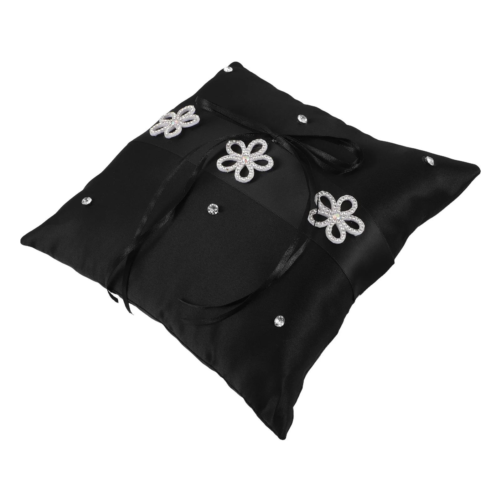 

Надежный держатель для колец, черная подушка для обручального кольца, классический дизайн, реквизит для внутренней и наружной церемонии, реквизит для помолвки, фотография