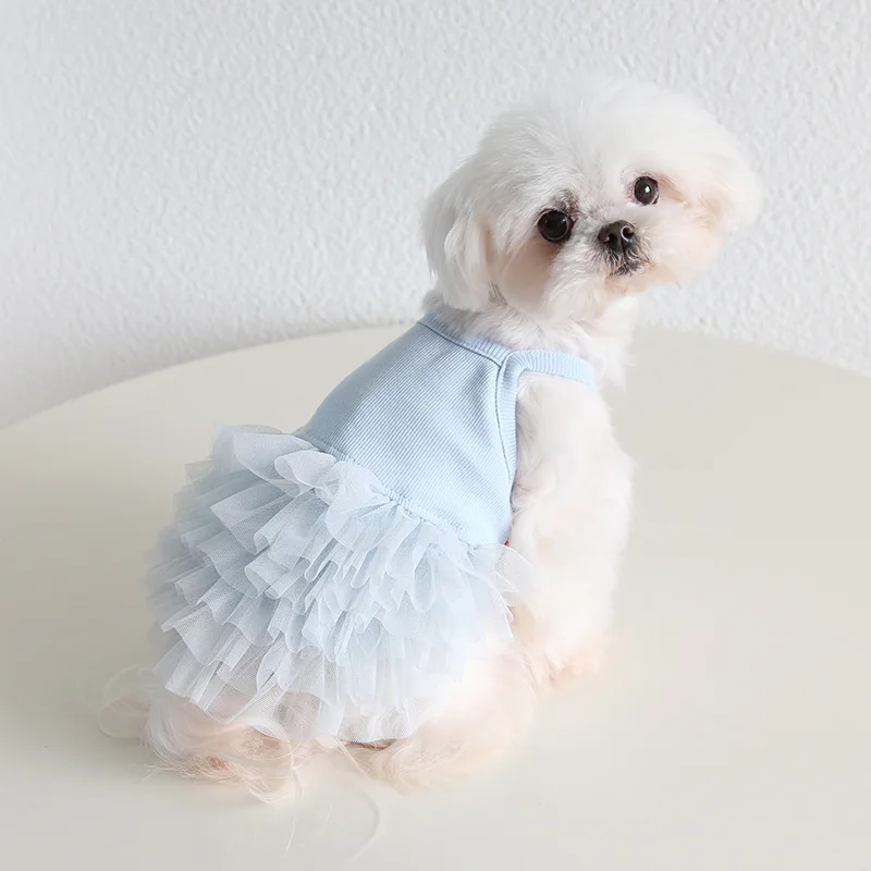 Cute Dog Dress for Small Dogs Girl Birthday Puppy Clothes Summer Dog Outfits Mermaid Tail Princess Pet Tutu Ballet Flullet Skirt