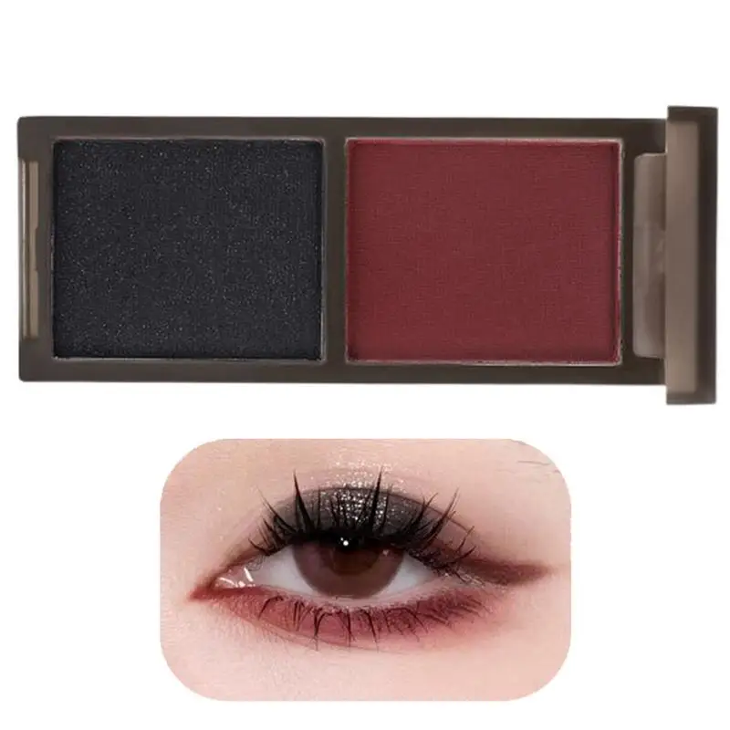 Eye Shadow Plate Matte Pearlescent Two tone Eye Pigment Long Lasting Earth Color Eyeshadow Plate Makeup Cosmetic for women