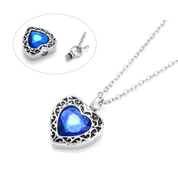 Heart Cremation Jewelry for Ashes Stainless Steel Ashes Necklace Urn Necklace for Women Keepsake Memorial Jewelry