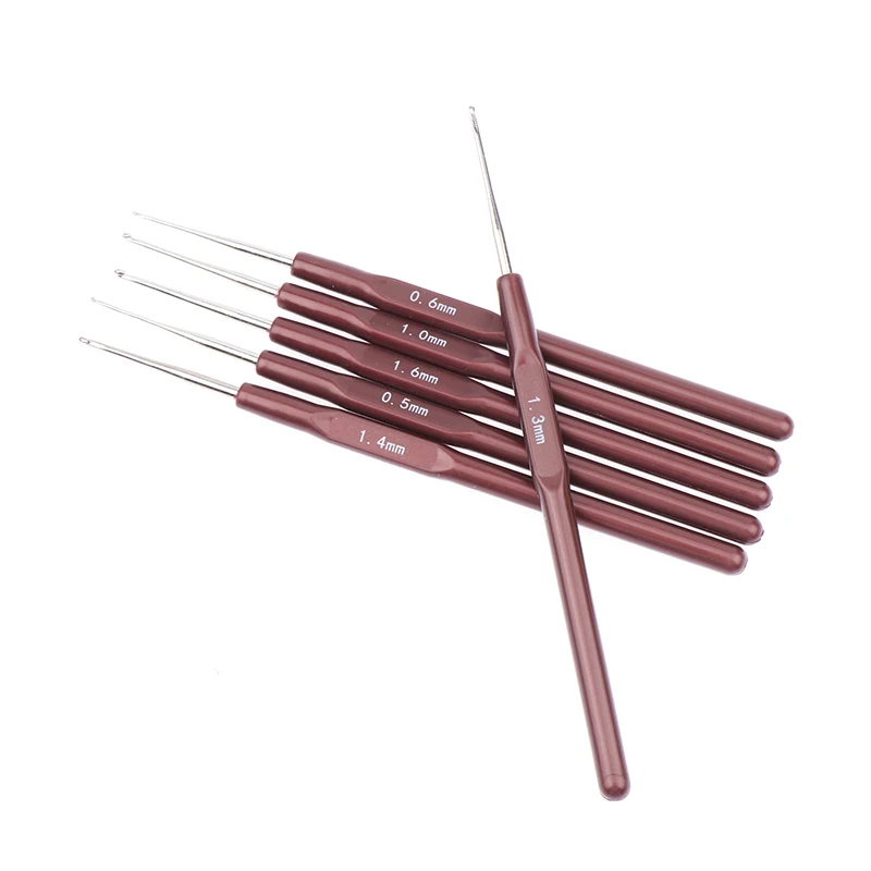 Crochet Hook 0.5-2.5MM Micro Hook Needles For Wig Making Crochet Locs Braids Weaving Needle Tools