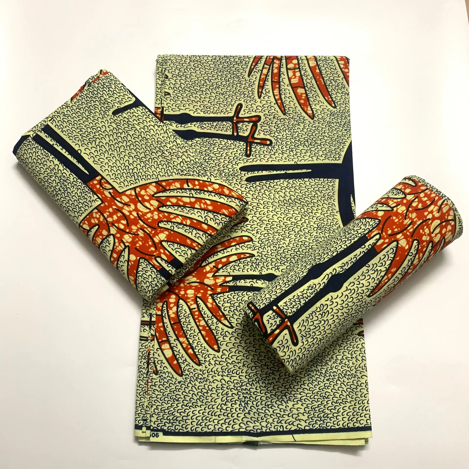 

Африканская ткань с принтом, вощеная ткань, Африканский хлопок 100%, высокое качество шитья, оригинальный принт, вощеная ткань, лоскутный материал 6 ярдов