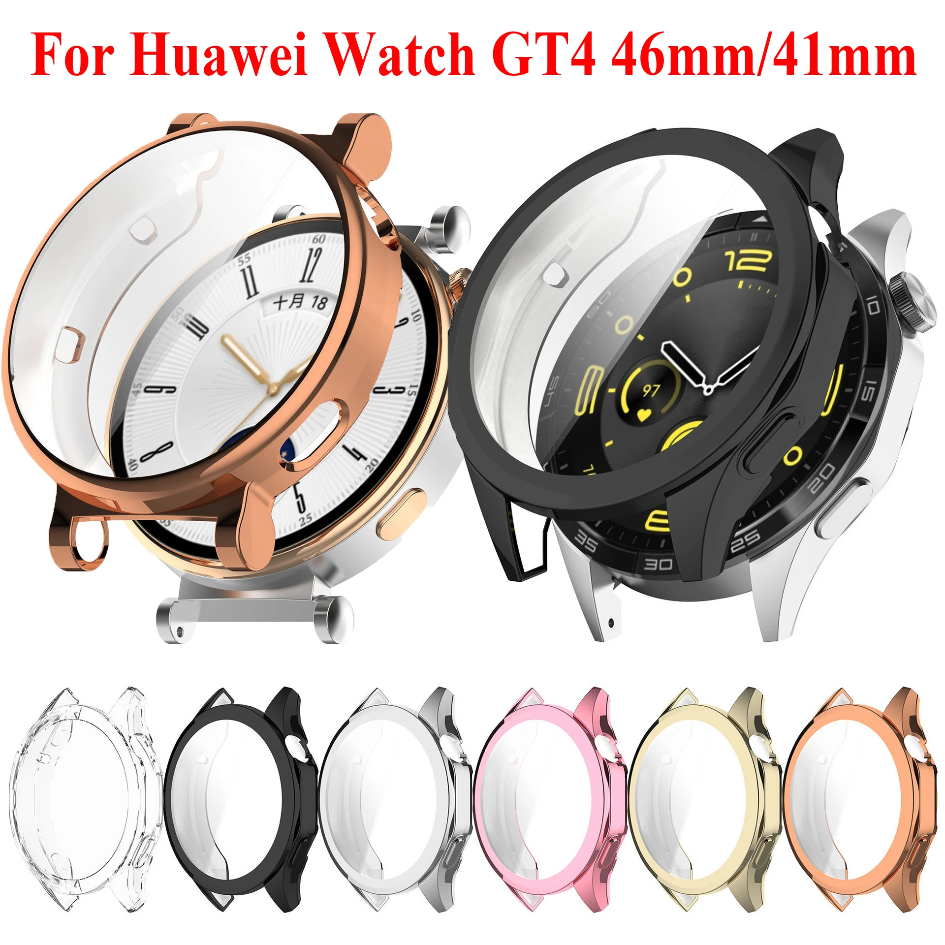 TPU Watch Shell For Huawei Watch GT4 46mm 41mm Durable Screen Protector Case High Quality Watch Cover For Huawei GT 4 46 41 mm