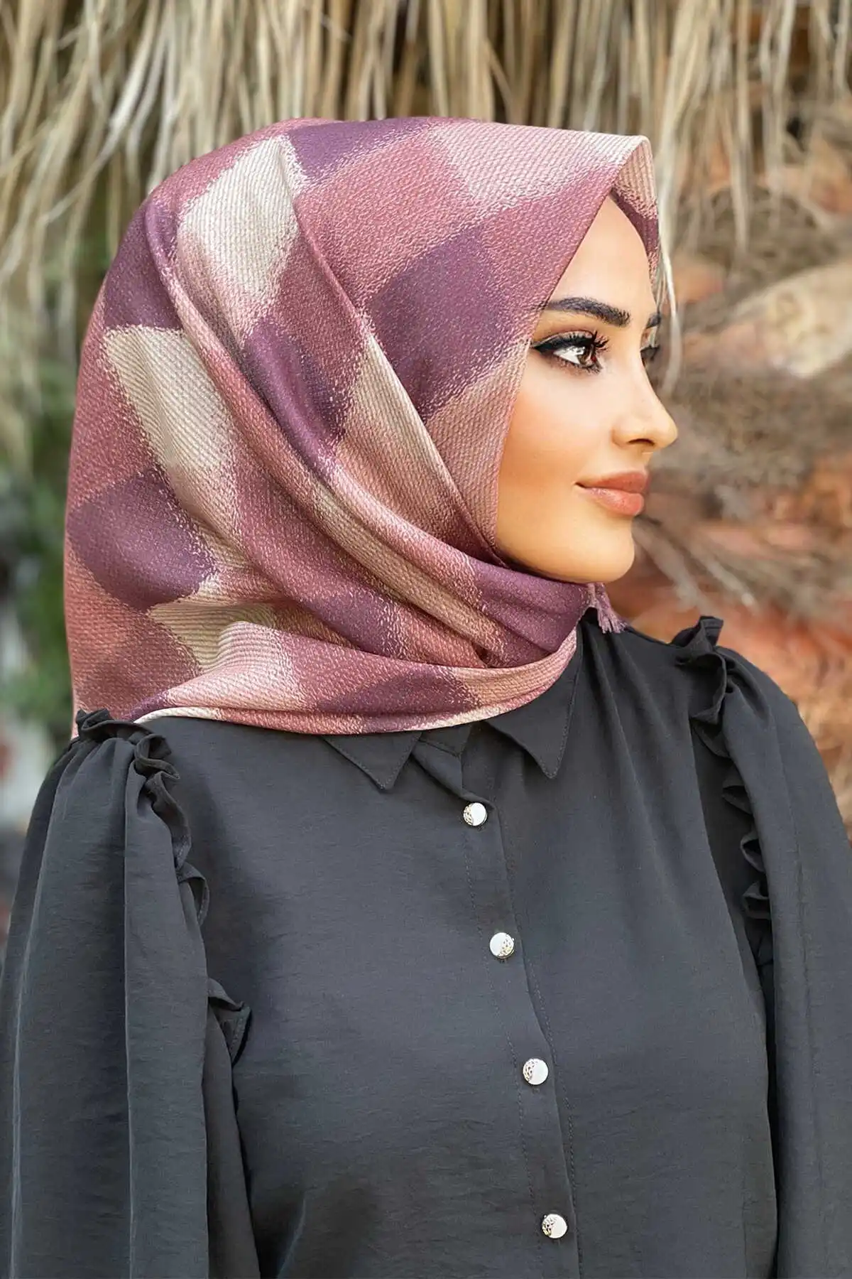 Cotton Printed Scarf E- -Winter Autumn 2021 Muslim Women Hijab headscarf Islamic Turkey