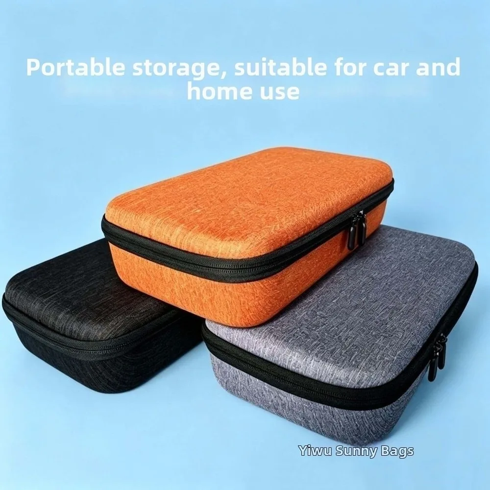 Dustproof Sunglasses Storage Box Hard Shell Inner Mesh Pocket EVA Hard Glasses Case Lightweight Protective Fabric Carry Handle