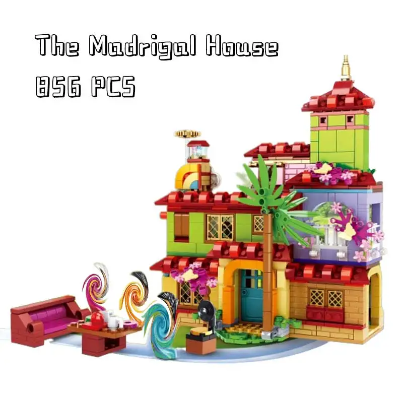 Neue Ziegel Moc Madrigal Haus Street View Modell Bausteine 856 stücke DIY kreative Montage Spielzeug Urlaub Mädchen Geburtstags geschenke