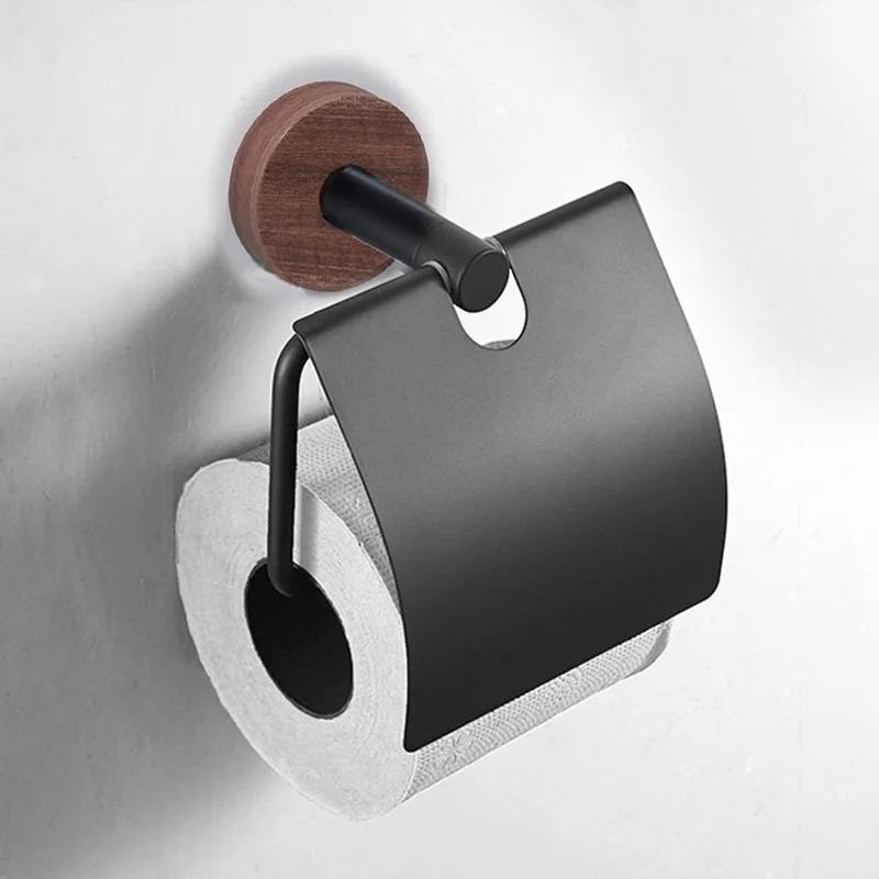 Hotaan Stainless Steel Kitchen Bathroom Towel Dispenser Toilet Black Paper Holder Bathroom Accessories 10992-H