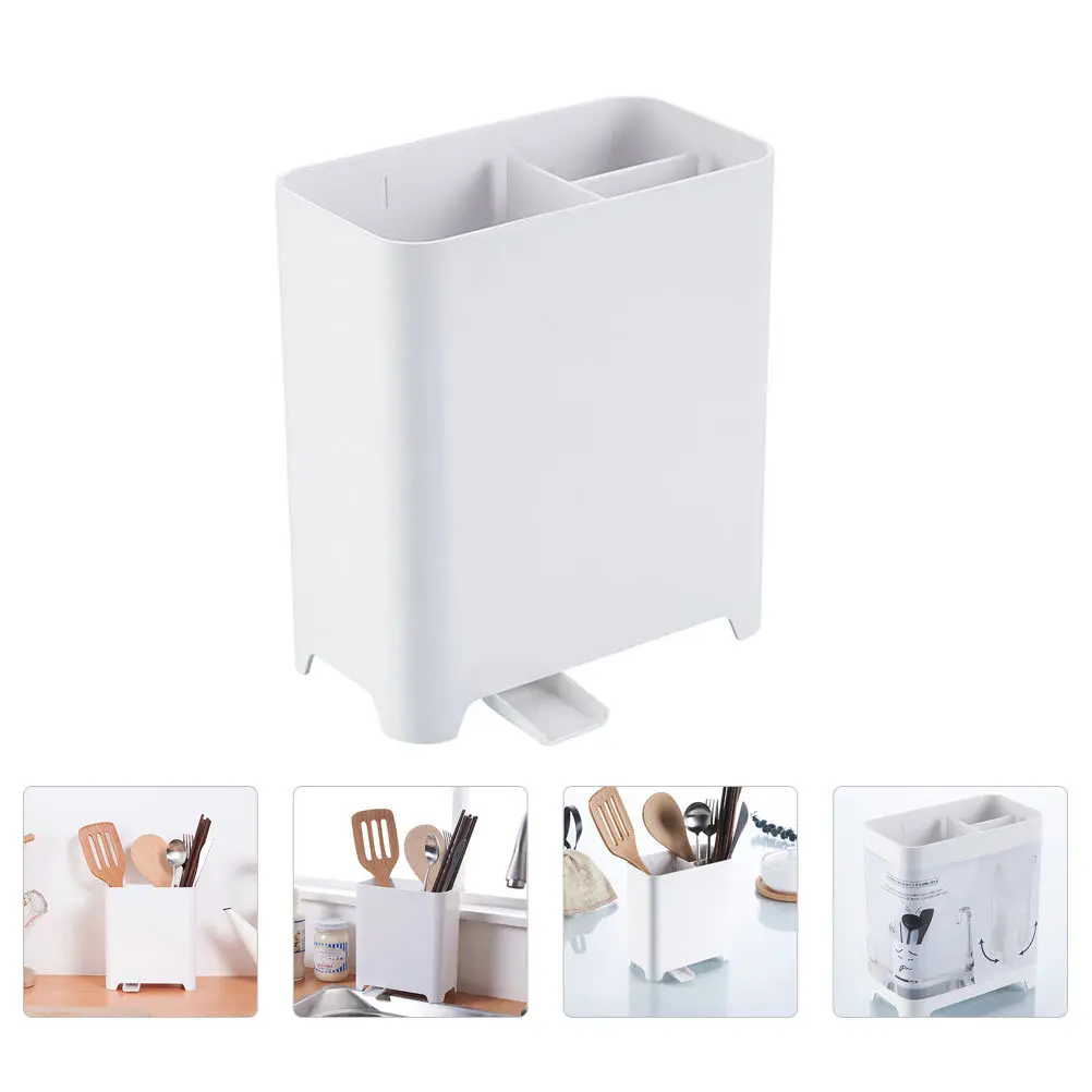 

1Pcs Cutlery Storage Organizer Premium Iron Ceramic Chopstick Holder Kitchen Utensil Organizer Flatware Spoon Drain Rack Kitchen