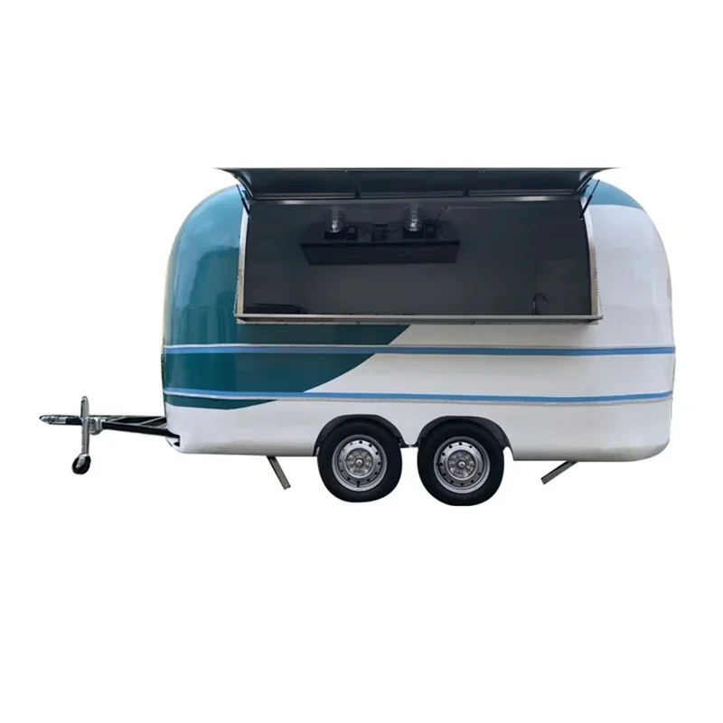 Commercial Catering Trailer Street Ice Cream Bubble Tea Coffee Mobile Food Cart Vending Kiosk for Sale Customizabled