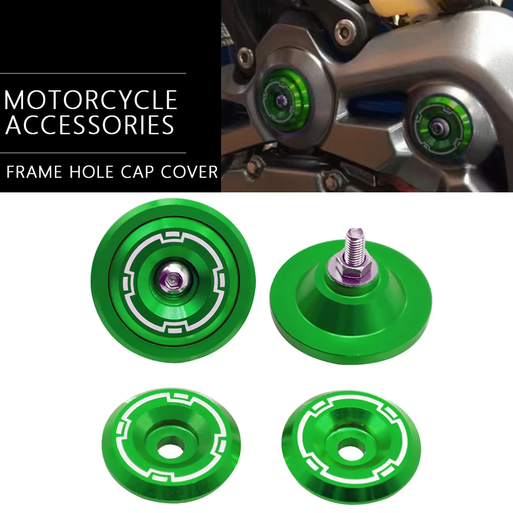 

Motorcycle Accessories Aluminum Frame Hole Cap Cover With Screws 5M Fairing Guard For kawasaki Z900 Z 900 2017 2018 2019 2020