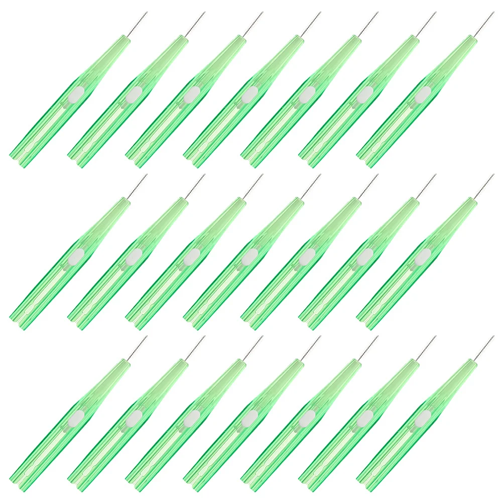 30 قطعة فرش بين الأسنان 0.8 مللي متر طرف رفيع يختار الأسنان للمرضى الأقواس إزالة البلاك الفعالة سهلة الحمل مجموعة منظف الفم