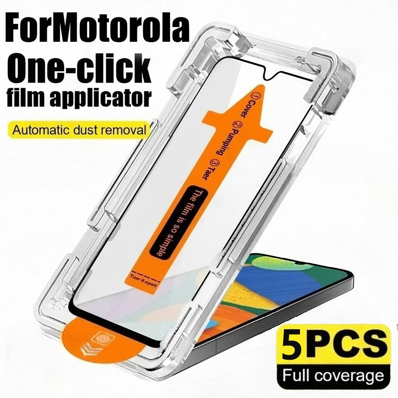 1-5 Stück HD-Displayschutzfolie für Motorola Moto G86 Power G87 G84 G37 G56 G35 G75 G55 G17 Edge 50 60 70 Fusion One Click Glasfolie