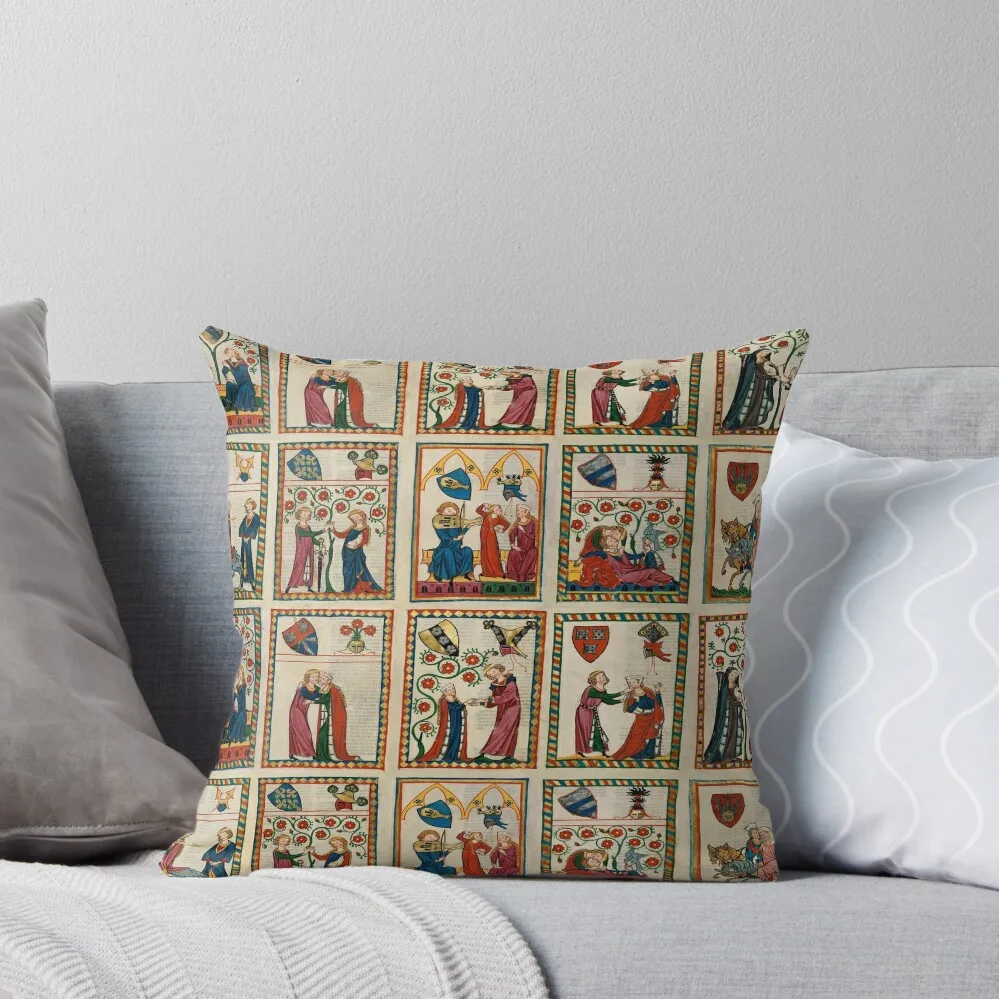 Codex Manesse Throw Pillow Cushions For Decorative Sofa luxury decor