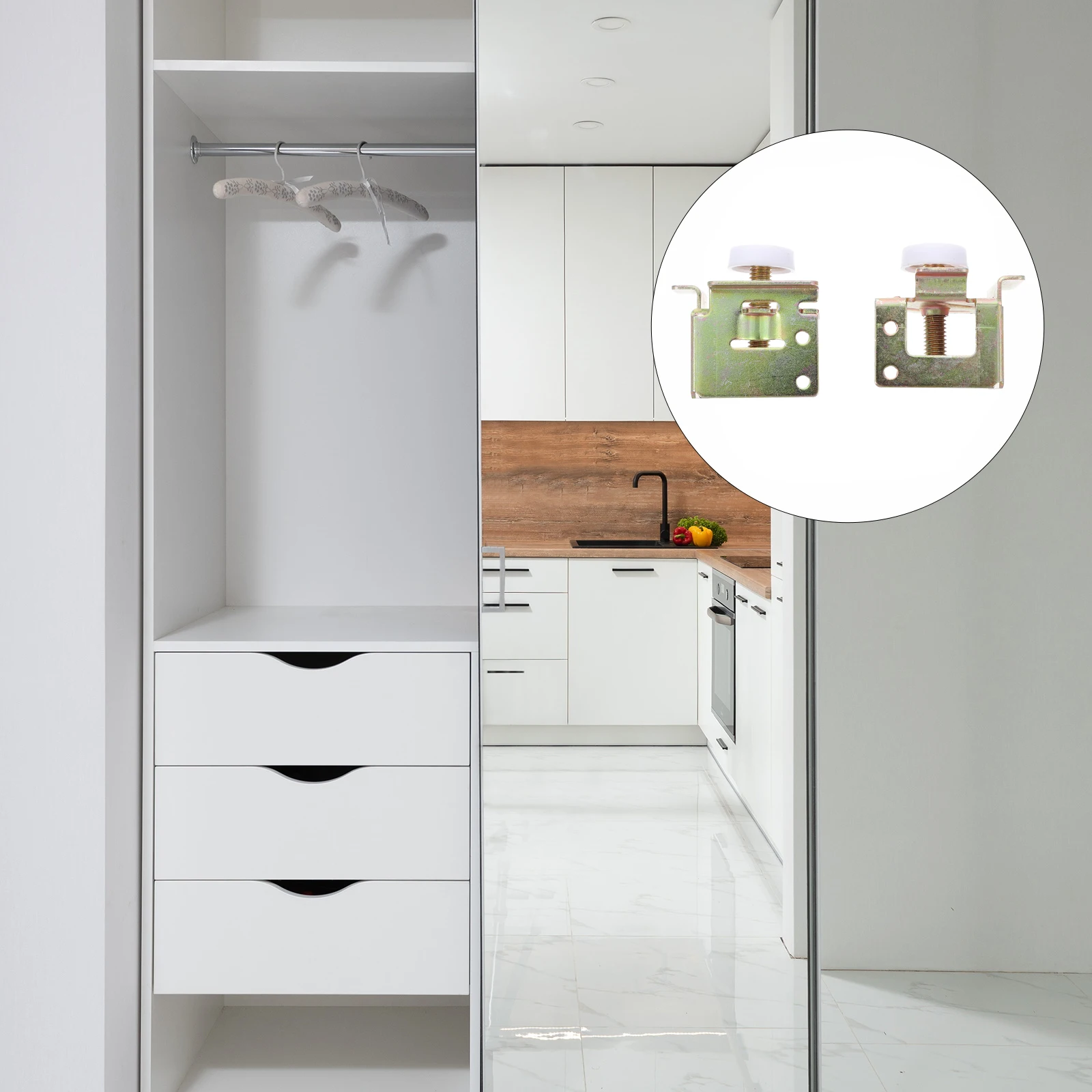 

2Pcs Heavy Duty Adjustable Leg Levelers Furniture Leveling Feet Wardrobe Cabinet Corner Support Pads Wardrobe Level Feet