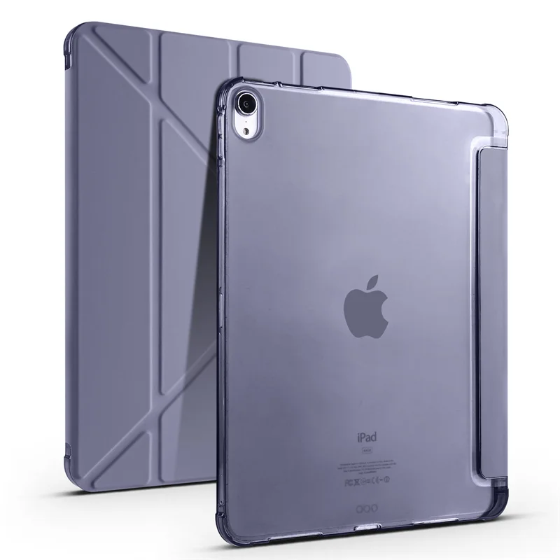 Para funda ipad air 11 2024 5 4 caso multi-dobrável suporte macio tpu volta capa inteligente para funda ipad air 4th 5th 6th geração caso