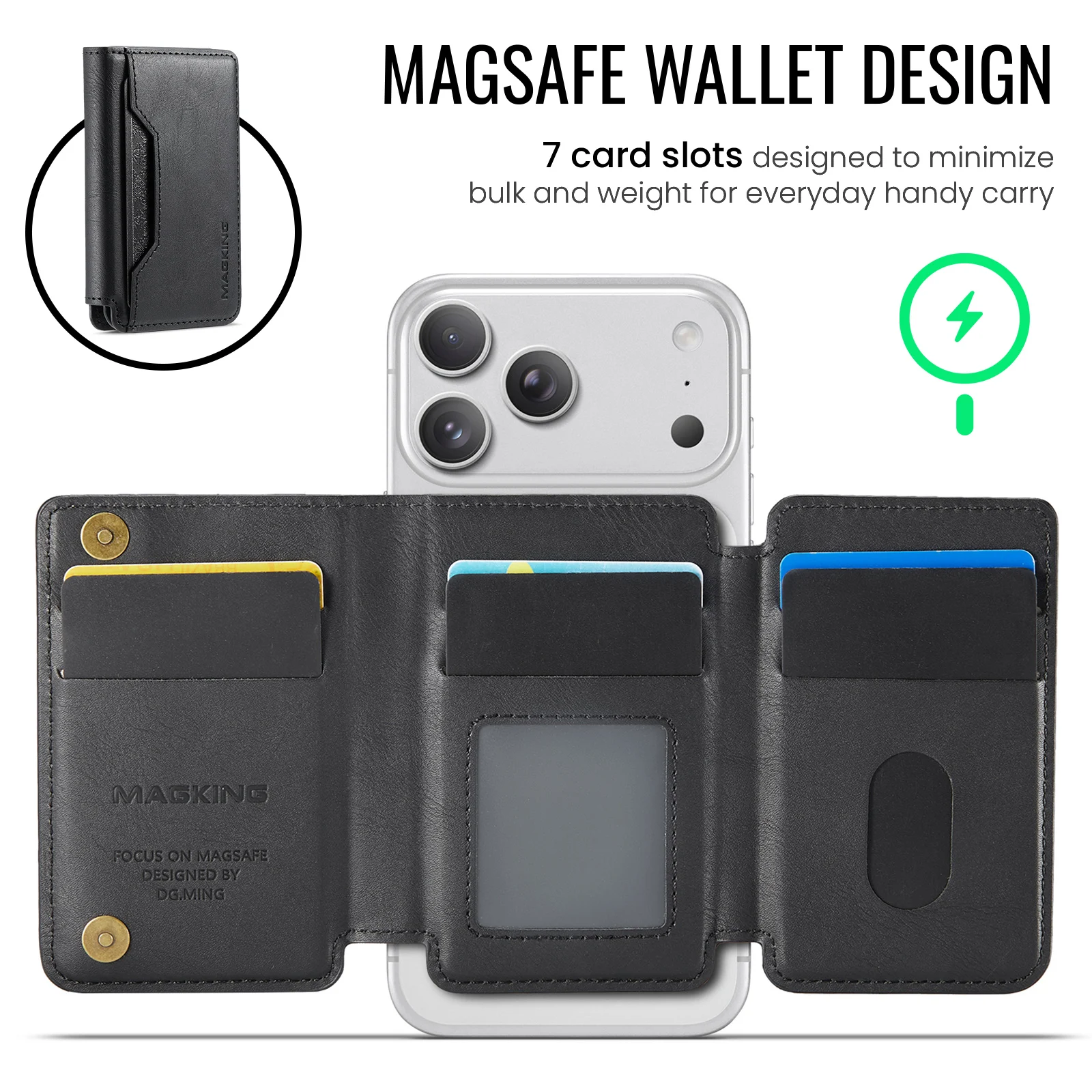 MagSafe Wallet RFID Blocking Magnetic Card Holder