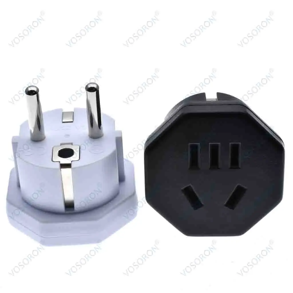 EU Plug Adapter Universal 16A EU converter 2 Round Pin Socket EU Wall Socket AC 250V Travel Adapter