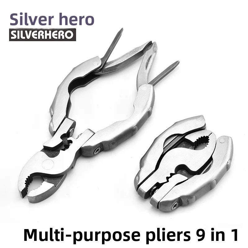 

Многофункциональные плоскогубцы-черепаха 9-в-1 — портативный инструмент EDC из нержавеющей стали с отверткой и открывалкой для бутылок