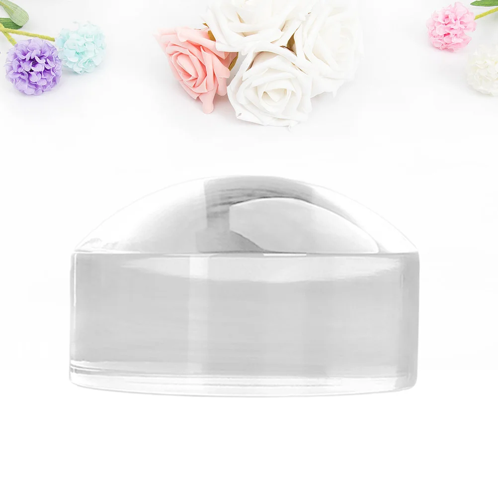 

8X Solid Acrylic Optical Magnifying Glass Dome Heavy Paperweight Magnifier for Reading Maps Notes High Resolution