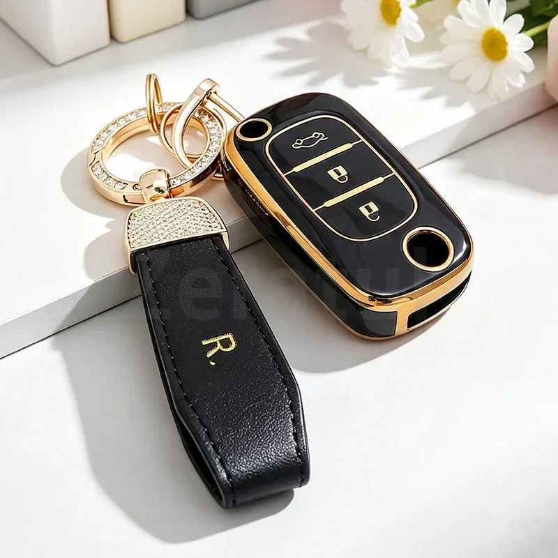 For Mercedes For LADA Vesta Granta XRay Kalina Priora Sedan For Renault Megane 2 Fluence Clio Remote TPU Key Case Cover Car Fob