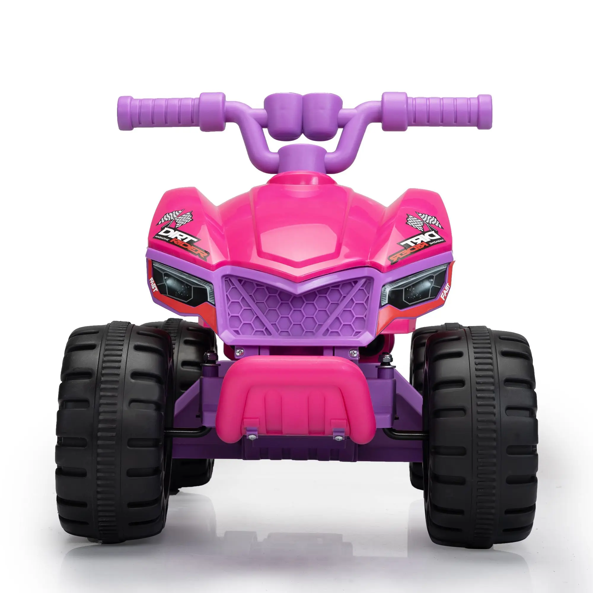 ATV infantil, carro quádruplo elétrico alimentado por bateria de 6V com música, luzes LED e dispositivo de pulverização, brinquedo de passeio de 4 rodas