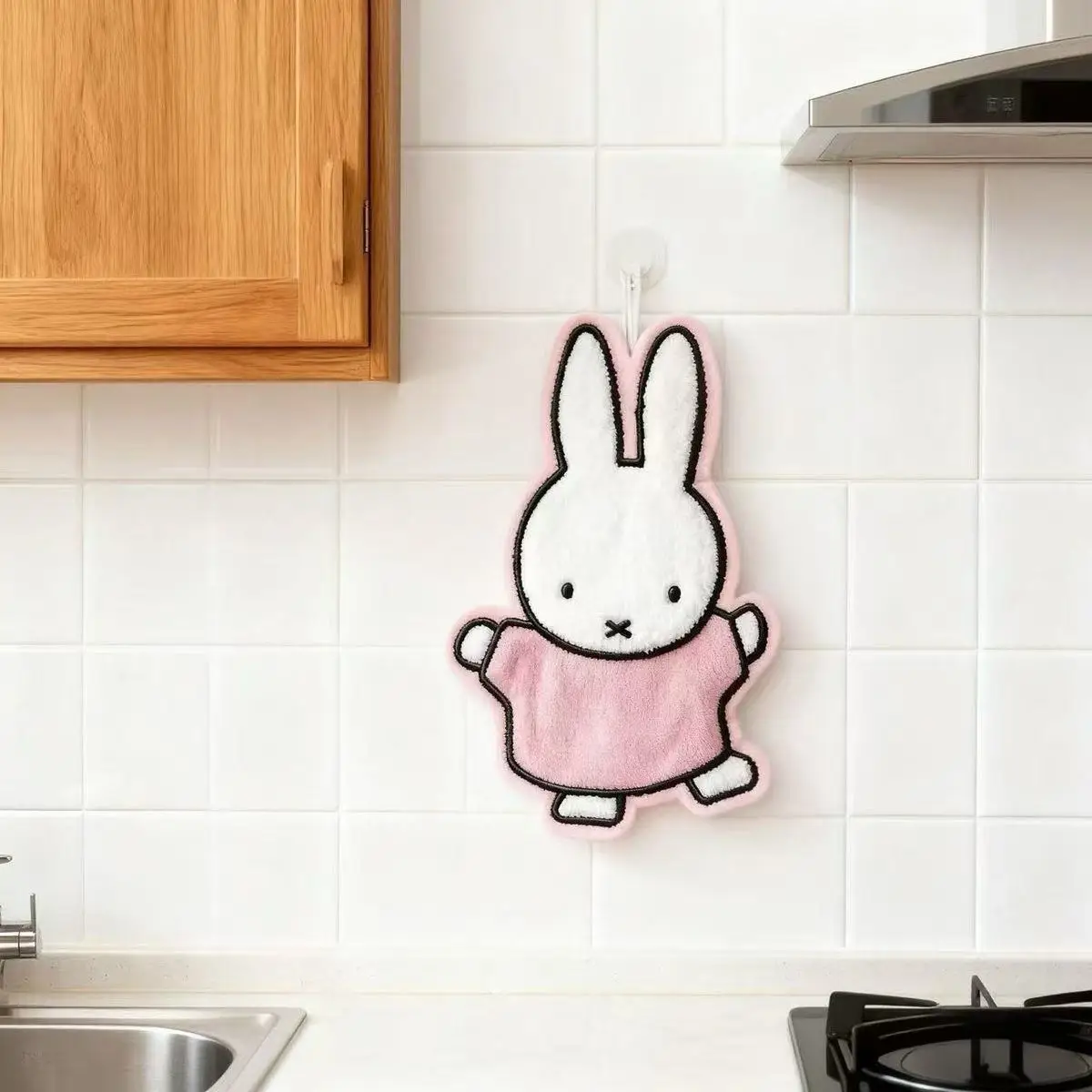 Miffy Rabbit Cute Hanging Hand Towel Soft Super Absorbent Thick Kitchen Cleaning Cloth Premium Bathroom Toilet Small Towel