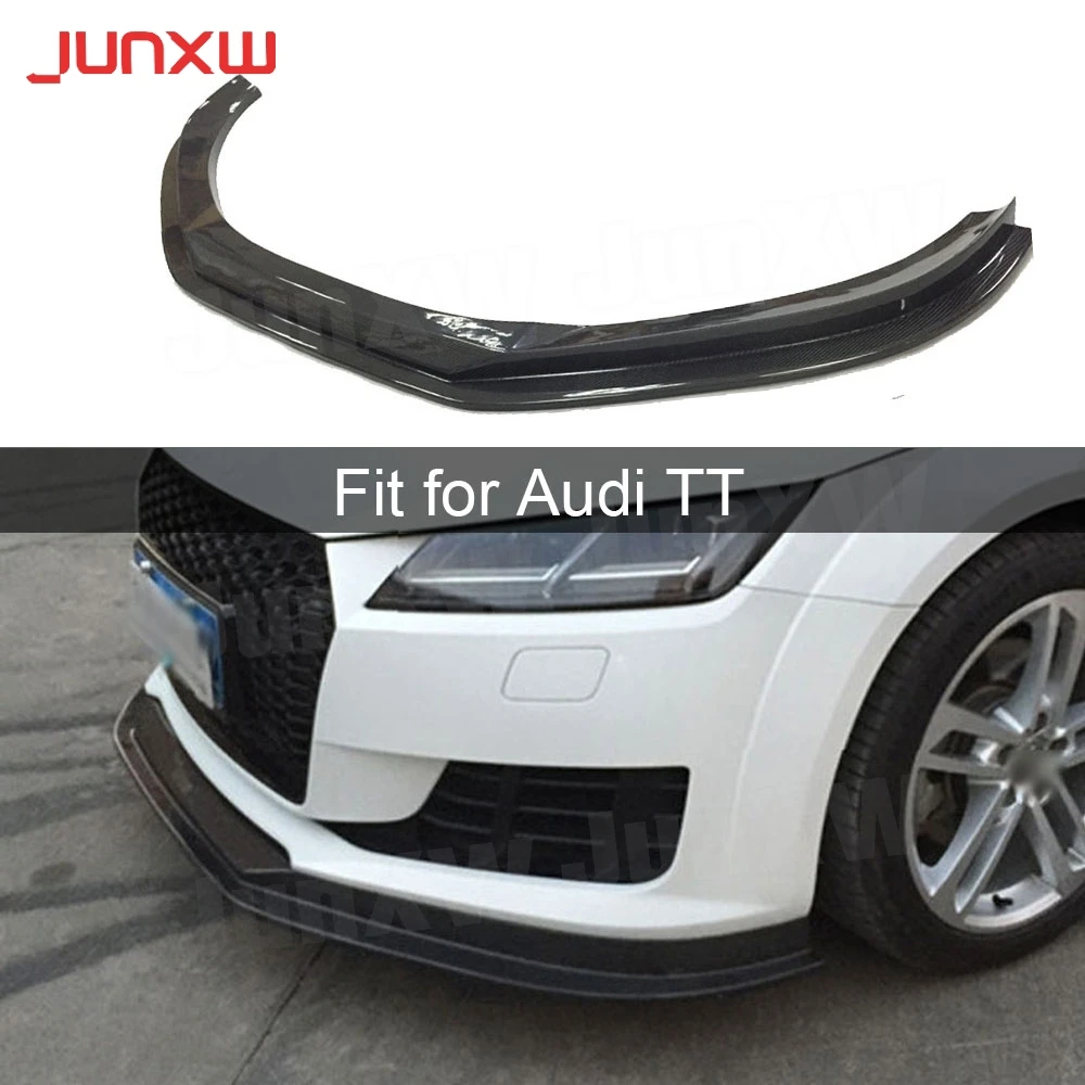 

Carbon Fiber Front Bumper Lip spoiler For Audi TT TTS TTRS 2014-2017 Head Chin Guard Car Styling