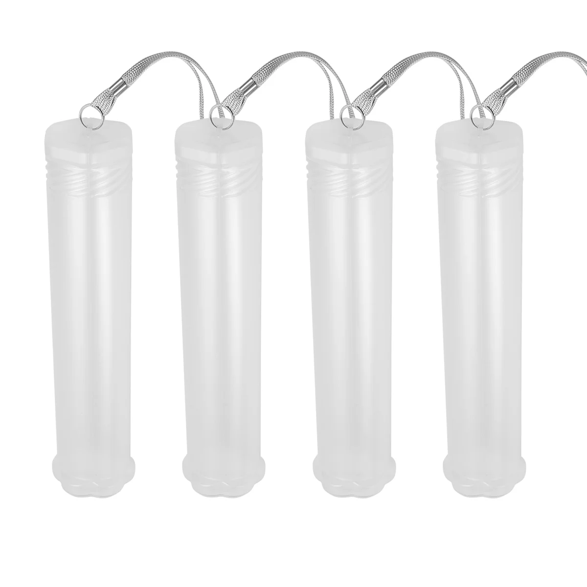 BVBV Paquete de 4 estuches de pinceles de pintura de plástico extensibles, tubo de soporte de pincel de pintura largo transparente, contenedor de lápices de almacenamiento