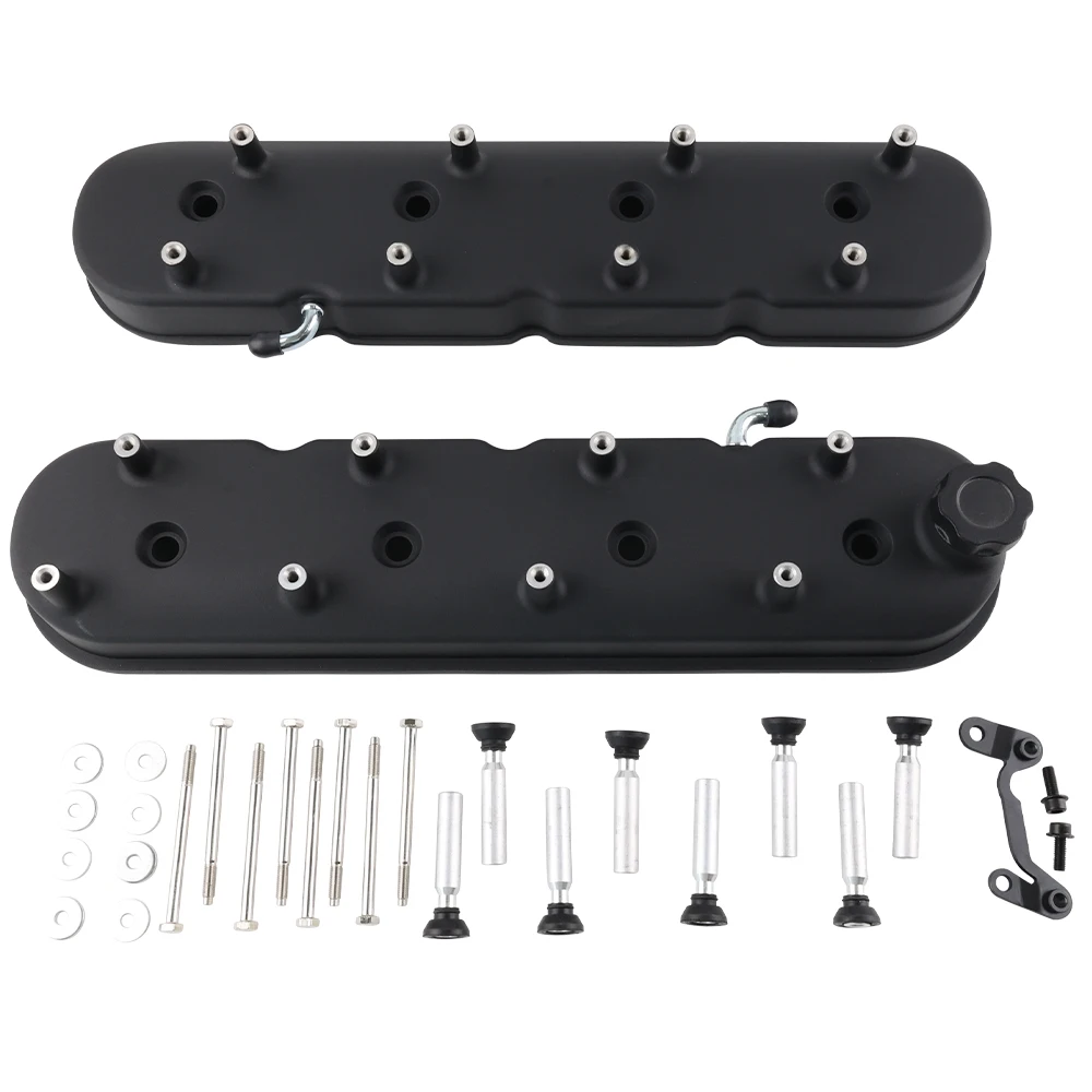 New AOSU High-Performance Valve Covers with Coil Mounts for LS1 LS2 LS3 Engines-Tall Black Design