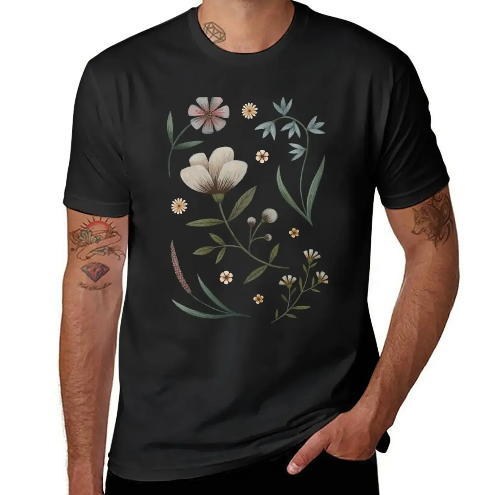Dark garden T-Shirt designer shirts Blouse plus size tops tees mens plain t shirts