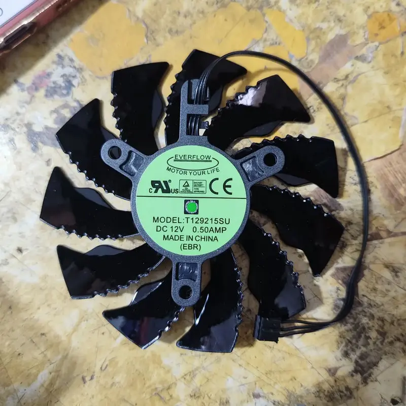 New Cooling Fan for Gigabyte GTX950 GTX960 GTX970 GTX1050 RX560 Graphics Video Card 3Pin T129215SU PLA09215S12H  DC12V