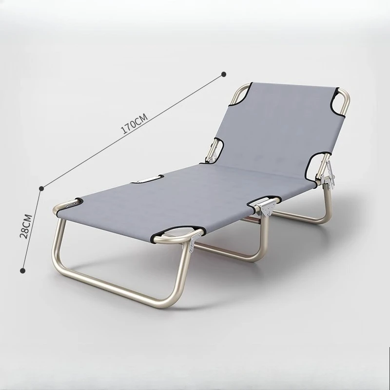 Folding bed single household simple, adult nap march outdoor small bed escort recliner