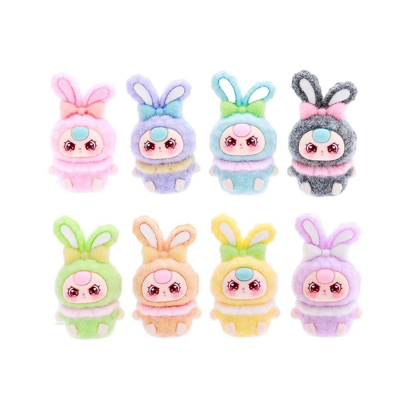 8 pz/set bambino tre figure giocattolo mini figurine di coniglio decorazione del desktop modello ornamenti giocattoli ragazzi ragazze regali di natale