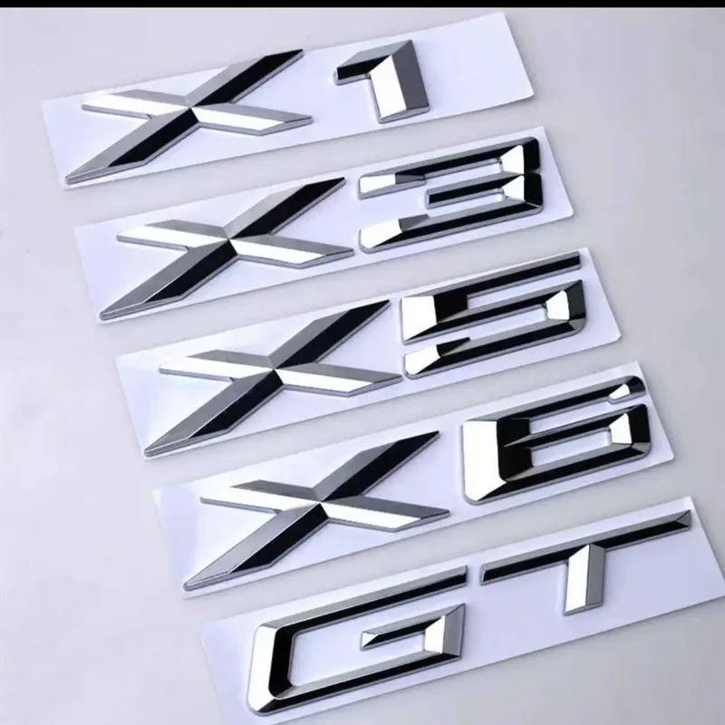 

3D Car Letters Trunk Badge Sticker For BMW X1 E84 F48 X3 E83 G01 F25 X4 F26 G02 X5 E53 F15 E70 X6 E71 F16 Emblem Logo Lettering