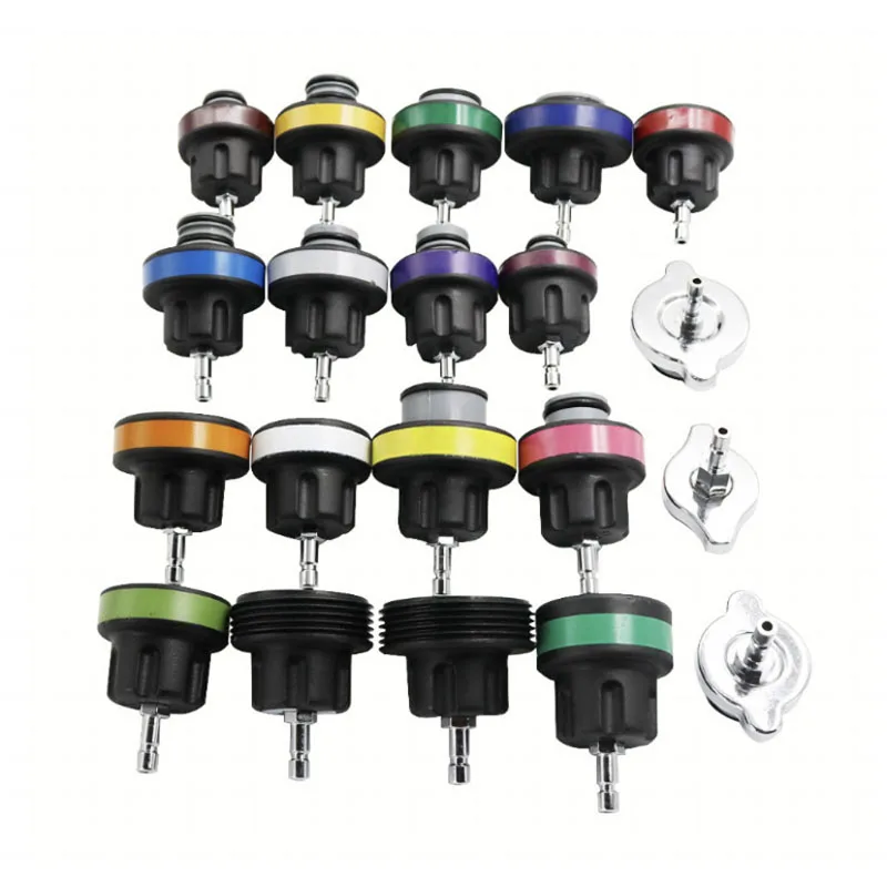 NEW 28Pcs Universal Radiator Pressure Tester Vacuum Type Cooling System Test Detector Set Testeur Refroidissement