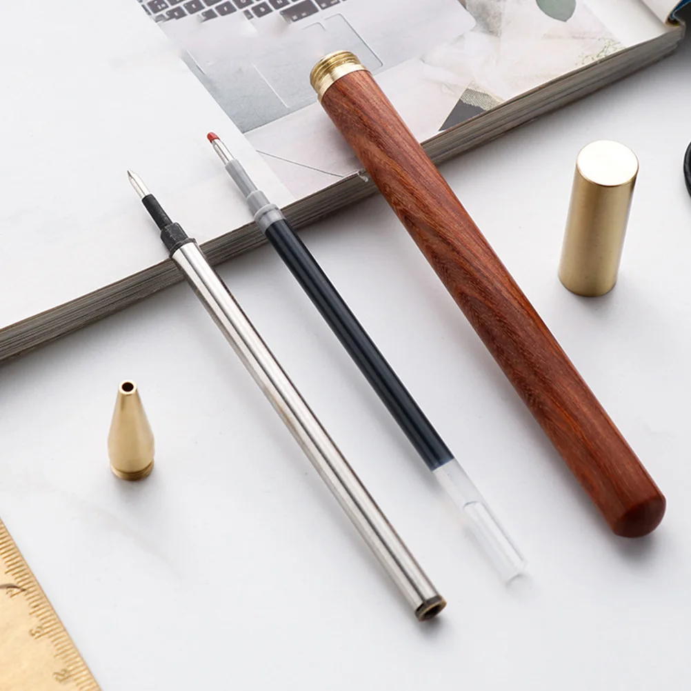 

2pcs Signature Pen Men Office Accessories Smooth Writing Gel Pen Portable Delicate Business ReplaceableNib